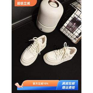 厚底真皮小白鞋 休闲板鞋 秒6cm 女2025夏新款 ins风运动鞋 女鞋