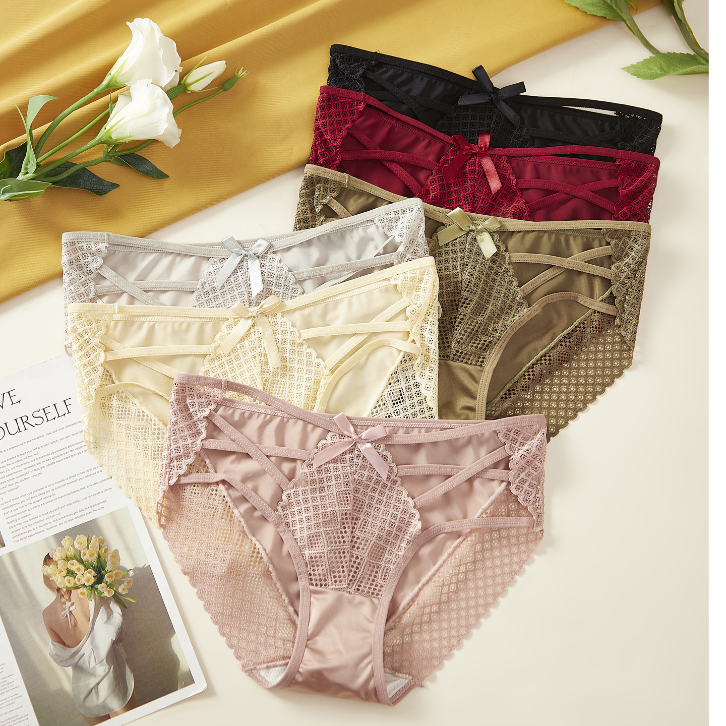 情趣性感纯欲细带中低腰女士内裤
