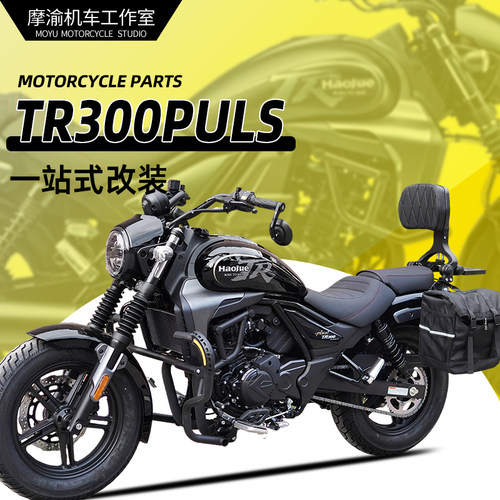 豪爵TR300plus护杠改装边包靠背