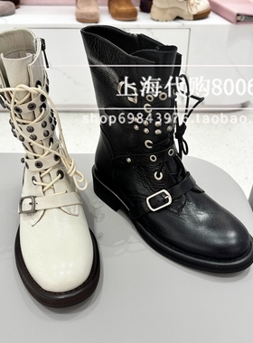 Joy&Peace真美诗2025秋冬款朋克风时装靴机车靴马丁靴女短靴Z238P