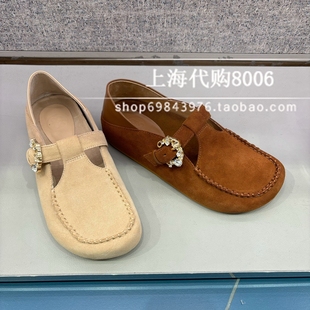 JoyPeace真美诗2024秋季女鞋低跟玛丽珍鞋复古方头女单鞋 YZB01