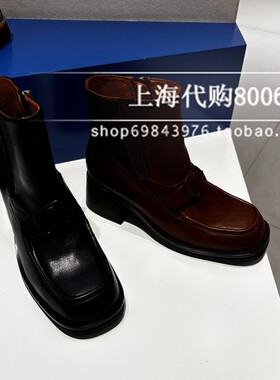 Dissona迪桑娜2025冬季女靴切尔西靴方头烟筒靴短靴495560 495580