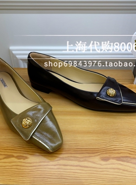 Dissona迪桑娜2024秋季女鞋优雅浅口方头平跟单鞋女177877 177883