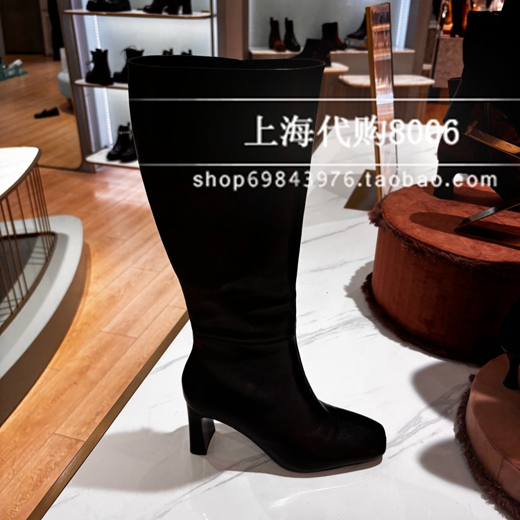 tigrisso/蹀愫2025冬季女靴长靴显瘦高跟长筒靴时装靴 TA65729-12