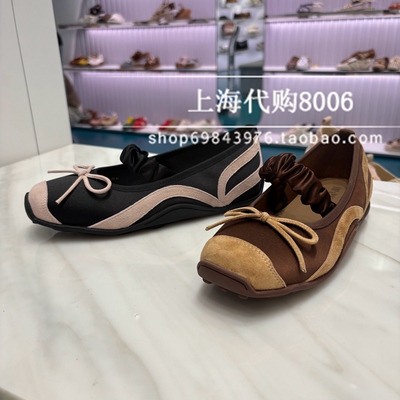 真美诗2025秋季女鞋蝴蝶结运动鞋