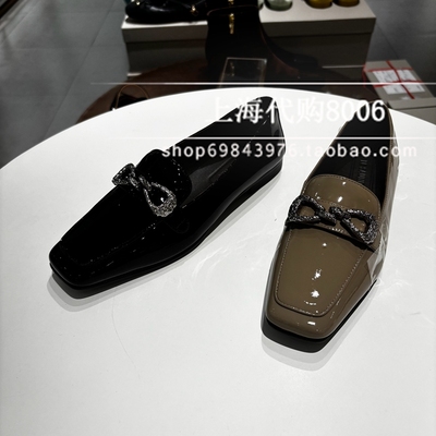 Le saunda莱尔斯丹2025秋季女鞋乐福鞋蝴蝶结平底复古单鞋6T15101