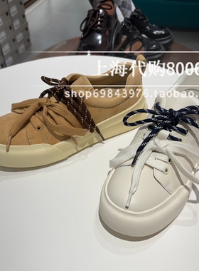 Le saunda莱尔斯丹2025春季新款简约拼接休闲板鞋女单鞋 6M44201