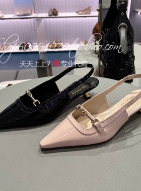 Joy&Peace真美诗2025夏季女鞋进口款链条尖头包头凉鞋单鞋A3441