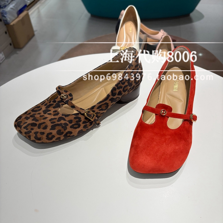 Le saunda莱尔斯丹2025秋季女鞋玛丽珍鞋小皮鞋方头女单鞋6T34502