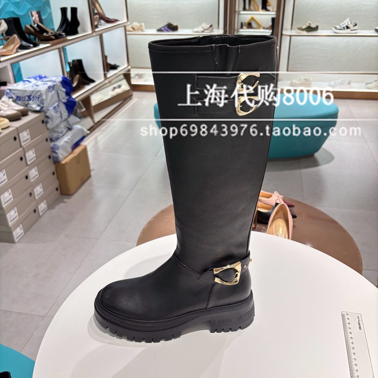 Le saunda莱尔斯丹2025冬季女靴高筒靴骑士靴长靴女时装靴6T50214