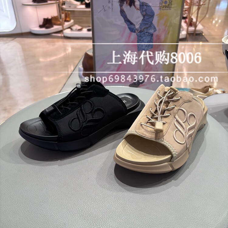 真美诗2025夏女鞋休闲百搭一字拖图片