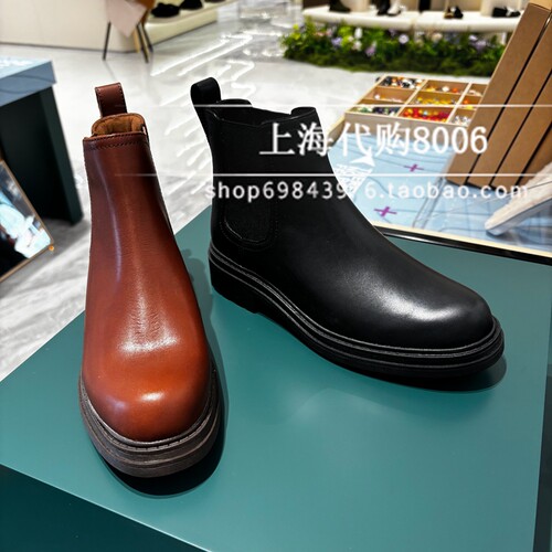 Clarks其乐2025冬季女靴英伦切尔西短靴瘦瘦靴 26185540 26184624