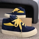 1613-2851-P70小众港风面包鞋品质硫化板鞋男鞋2025新款高帮鞋子，男鞋休闲鞋，星座1613-1