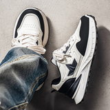 1613-2893-P70男鞋黑色厚底老爹鞋百搭休闲运动鞋跑步鞋2026春新，男鞋休闲鞋，星座1613-1