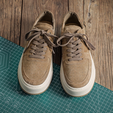 1613-2911-P120复古休闲板鞋男百搭浅棕色系带软底鞋潮流2026春新，男鞋休闲鞋，星座1613-1