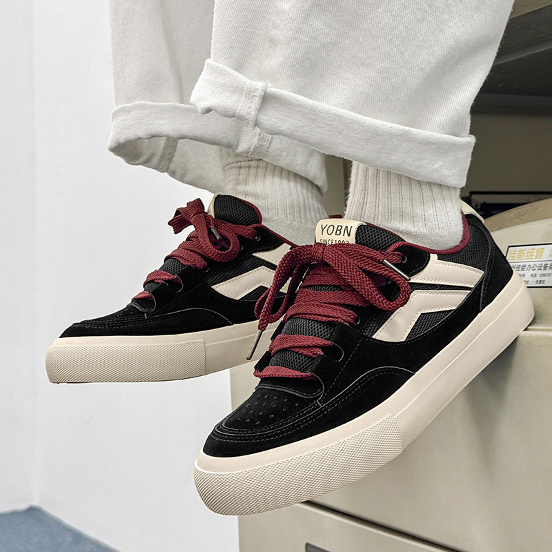 1613-2902-P66男鞋休闲板鞋拼色复古潮流百搭设计感小众面包鞋男，男鞋休闲鞋，星座1613-1