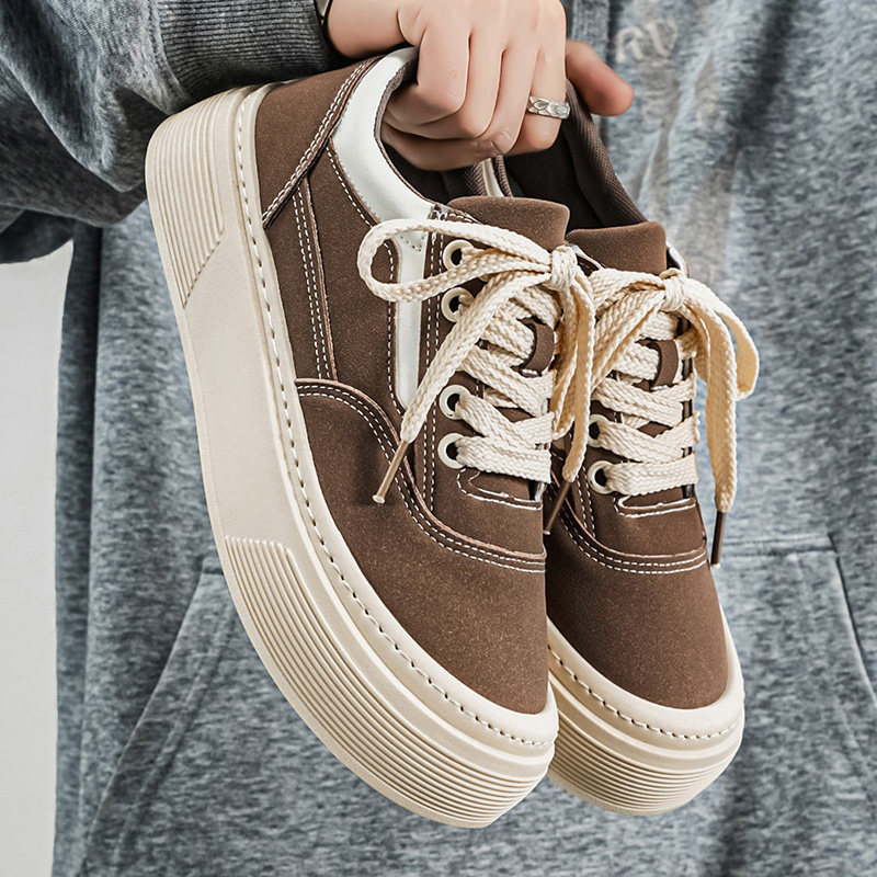 1613-2909-P55休闲板鞋男厚底百搭舒适潮流男鞋青年系带休闲鞋26，男鞋休闲鞋，星座1613-1