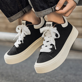 1613-2859-P58韩版厚底板鞋男黑色系带休闲运动鞋小众设计潮鞋子，男鞋休闲鞋，星座1613-1