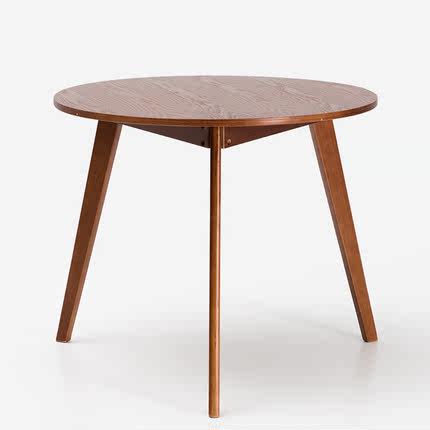 简域现代小户型餐桌白色实木餐桌简约餐台实木圆桌圆餐桌田园饭桌