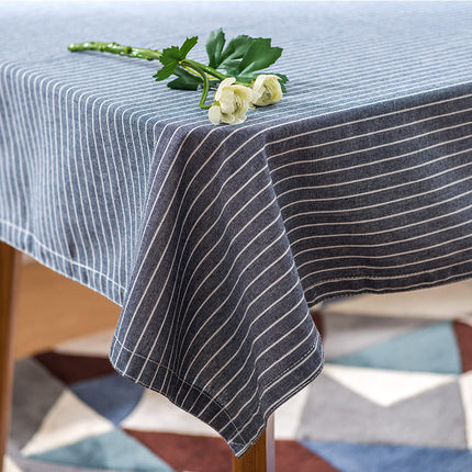 简域 布艺餐桌布 台布圆桌方桌茶几桌布时尚田园布艺棉麻桌垫子