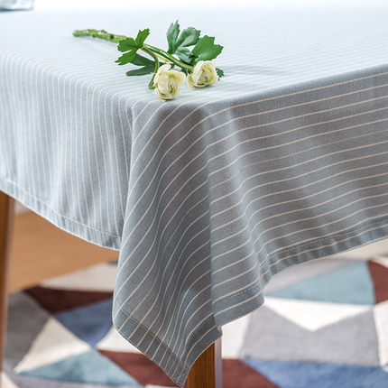 简域 布艺餐桌布 台布圆桌方桌茶几桌布时尚田园布艺棉麻桌垫子
