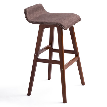 简域曲木吧台椅子创意酒吧椅欧式吧台凳吧椅简约复古吧凳高脚凳子