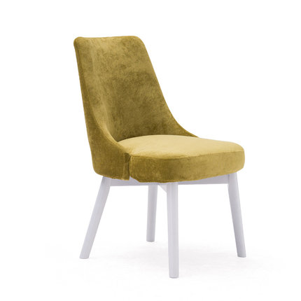 简域餐椅实木酒店椅子时尚咖啡椅简约休闲椅北欧餐椅SOHO洽谈椅