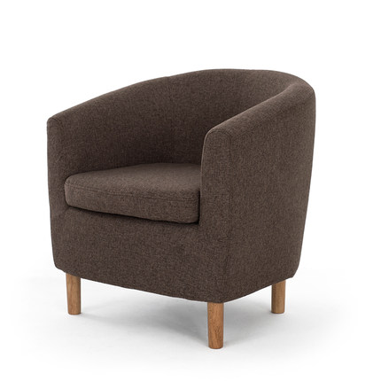 简域休闲椅布艺沙发单人小户型沙发实木布艺围椅懒人沙发洽谈椅子