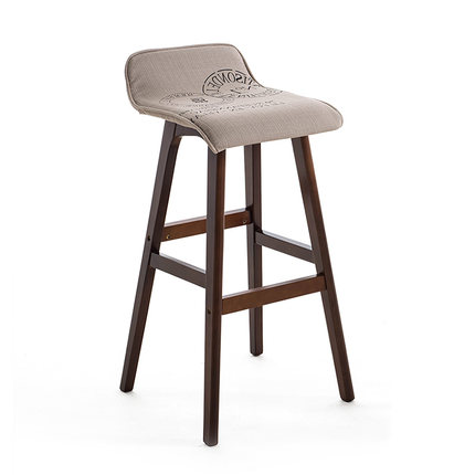 简域曲木吧台椅子创意酒吧椅欧式吧台凳吧椅简约复古吧凳高脚凳子