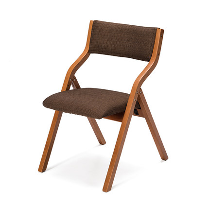 简域实木折叠椅家用餐桌椅可折叠餐椅简约现代会议椅子经典布艺椅