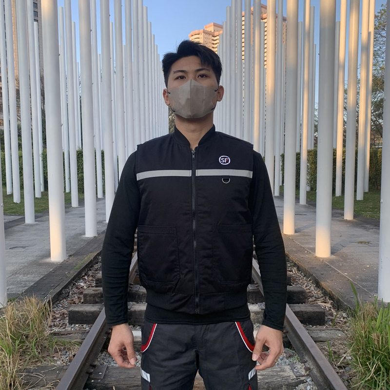 顺丰工作服马甲秋冬涤棉上装保暖