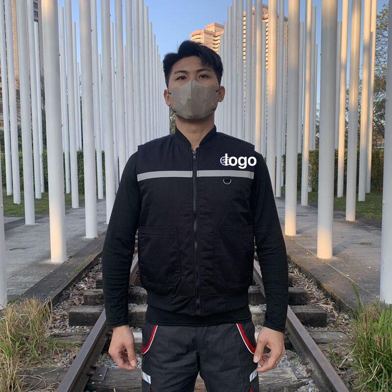 顺丰冬季加棉加厚防风工装马甲