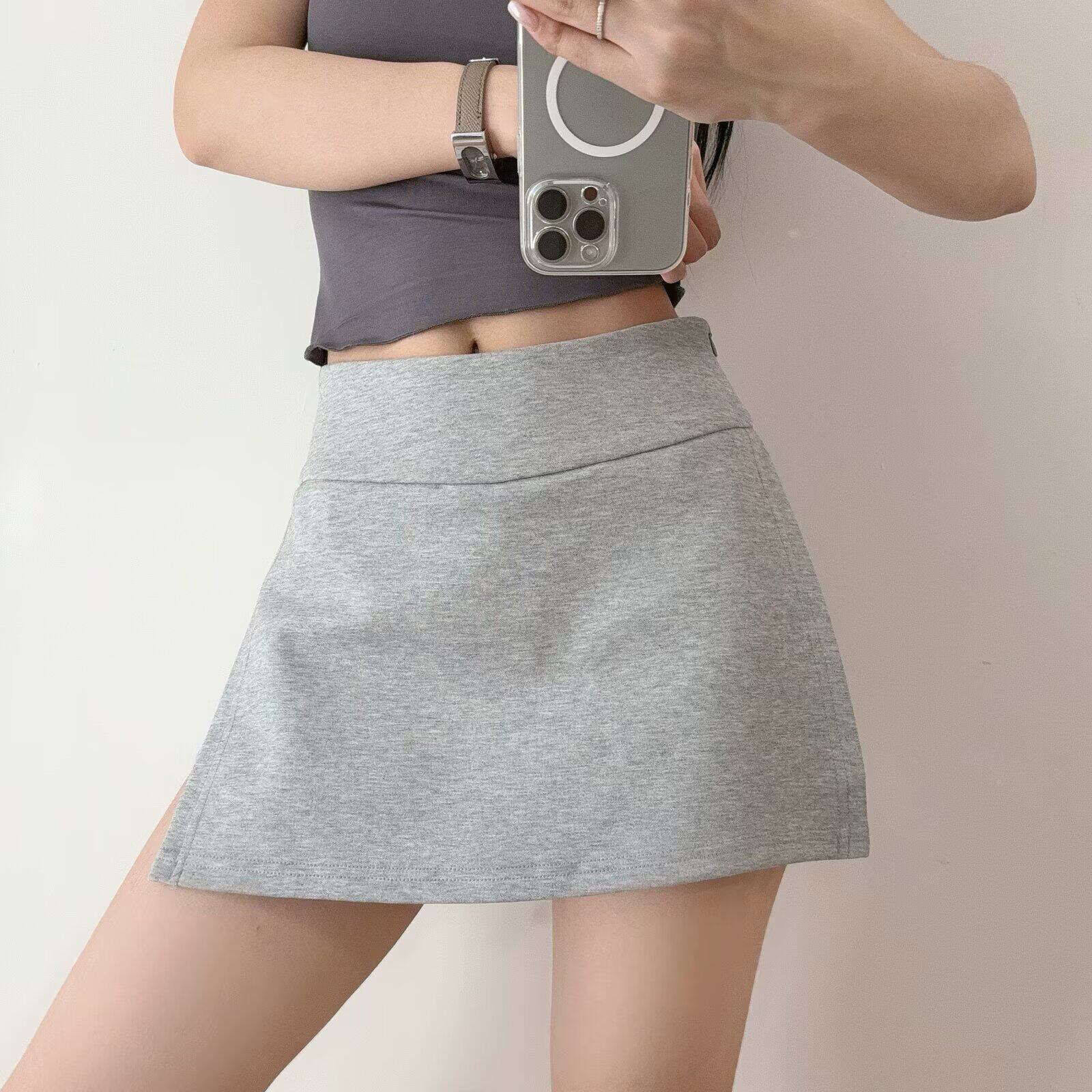 辣妹两侧开叉运动瑜伽网球半身裙女夏2025高腰显瘦a字包臀短裙裤