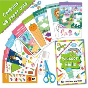 Scissor Skill Paper Cut Book 幼儿园儿童手工卡通剪纸趣味diy