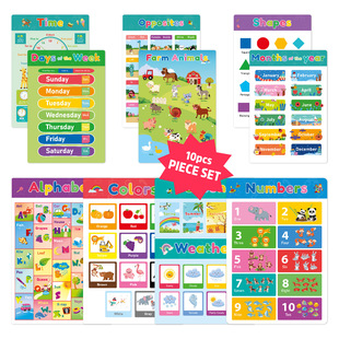 Classroom English Posters儿童早教英语自然拼读海报卡通装饰画