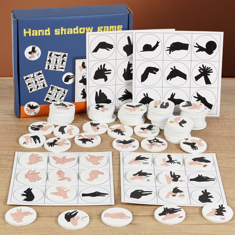 Hand Shadow Game Toy儿童启蒙早教益智玩具手影桌面游戏拼图配对