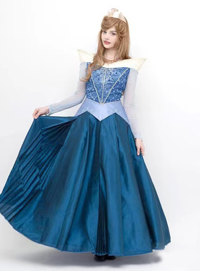 出租 sc殿堂 secret honey迪士尼睡美人蓝色cos公主裙演出服