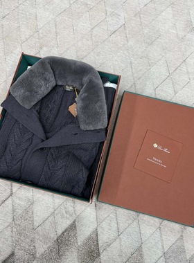 Loro Piana Vicuna 骆马毛 针织飞行员夹克 外壳100%骆马