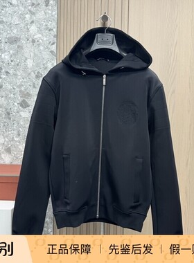 Versace范思哲主线美杜莎男士夹克运动上衣胸前徽章logo拉链卫衣
