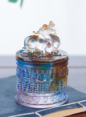 古法琉璃斗转星移珠算桌面摆件