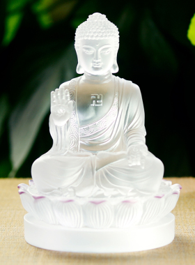 香港古法琉璃中式风礼盒装摆件