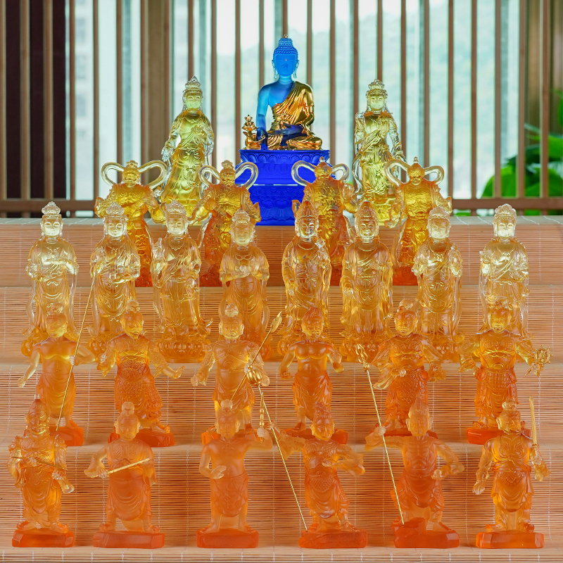 琉璃药师坛城摆件药师佛日月菩萨四大天王八大菩萨十二药叉神将