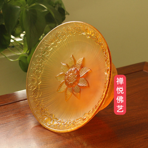 琉璃供果盘客厅禅悦佛艺供奉中式