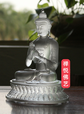 古法琉璃摆件禅悦佛艺供奉中式