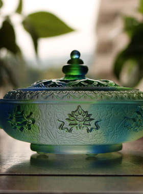 琉璃禅悦香薰炉神台佛龛熏香中式