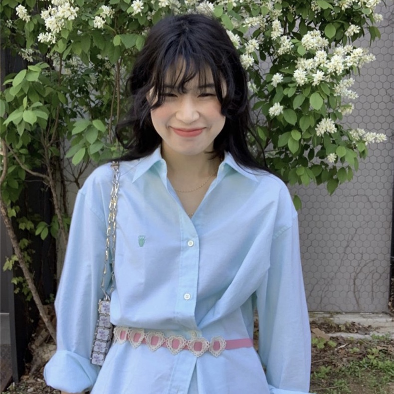 韩国正品modestmood长袖衬衫