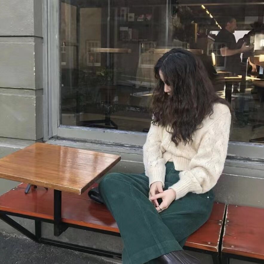 韩国正品sienne灯芯绒直筒裤