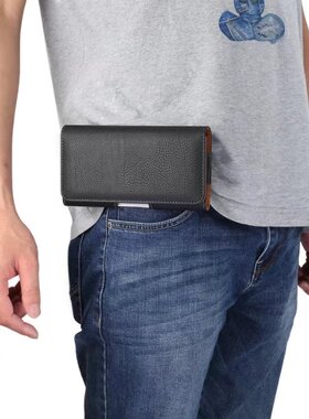 魅族6魅蓝E3户外腰包休闲挂包诺基亚7Plus手机包横款皮套穿皮带男