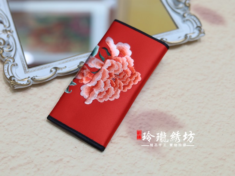 苏州丝绸刺绣钱包手工绣本命年手拿包中国风名族卡包特色商务礼品