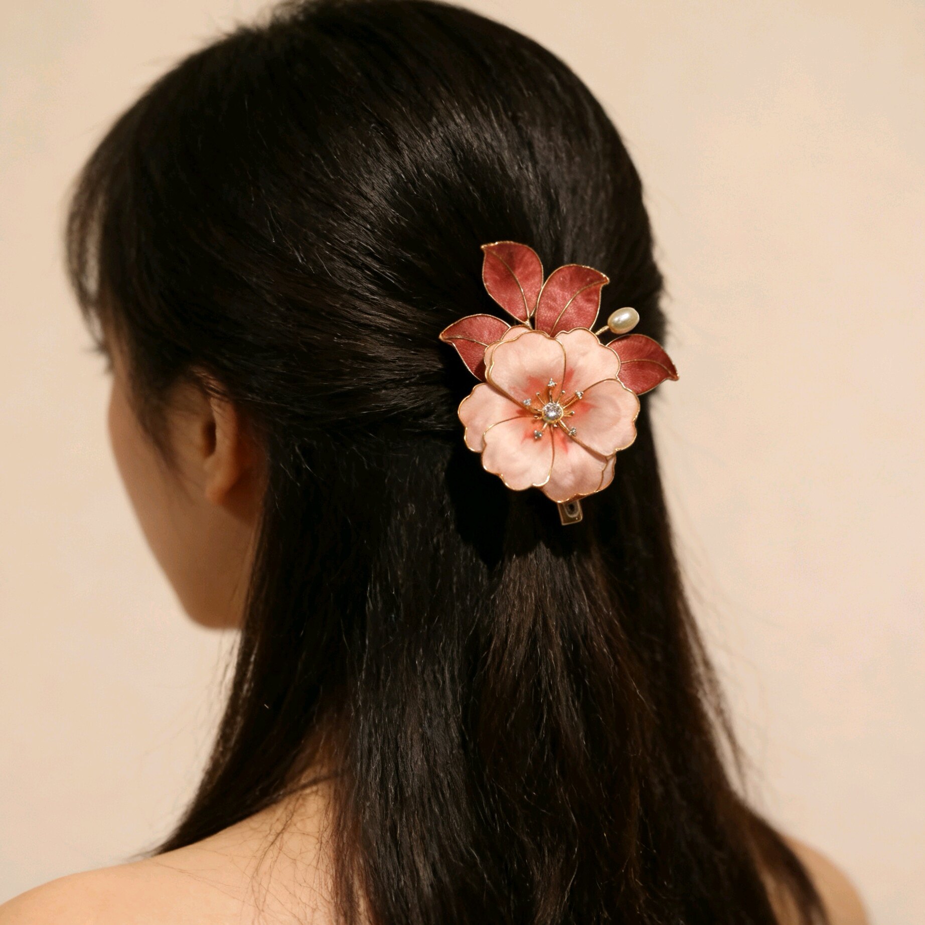苏州非遗手工绒花发夹中式蚕丝汉服旗袍衣领夹妈妈老师教师节礼物